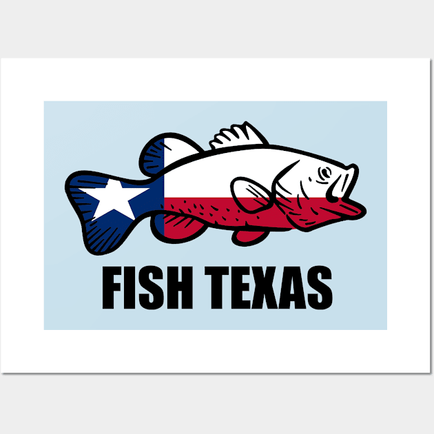 Fish Texas Wall Art by esskay1000